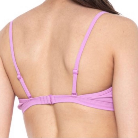 Prana‎ Speckle Rib Knit Bikini Top Violet Mist Purple Size XS - Picture 2 of 7